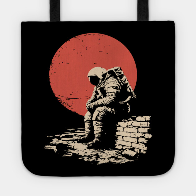 Cosmic Blues Sad Astronaut Tote by TuncGK