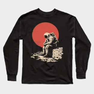 Cosmic Blues Sad Astronaut Long Sleeve T-Shirt