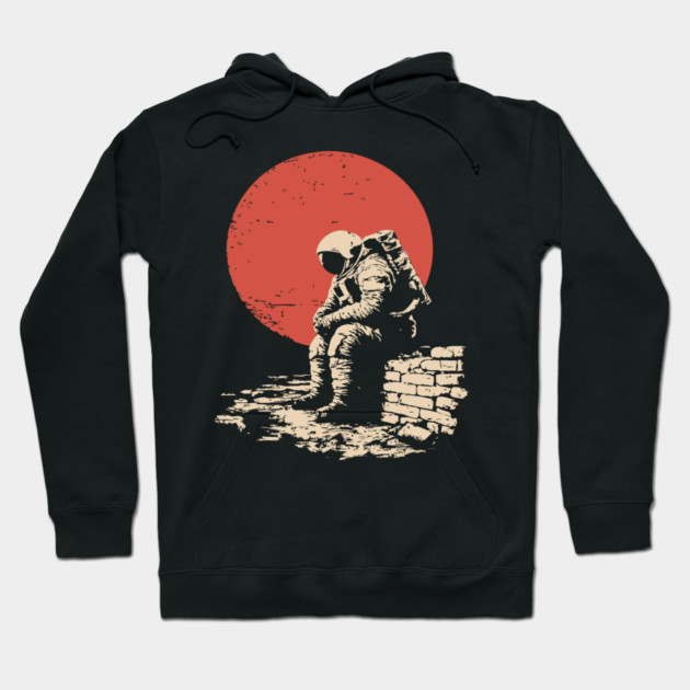 Cosmic Blues Sad Astronaut Hoodie by TuncGK