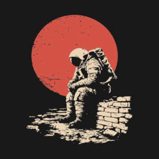 Cosmic Blues Sad Astronaut T-Shirt