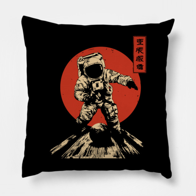 Cosmic Strike Astronaut Bowling Pillow by TuncGK
