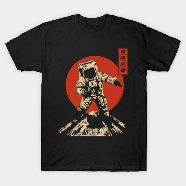 Cosmic Strike Astronaut Bowling T-Shirt by TuncGK
