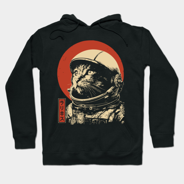 Cosmic Cat Astronaut Portrait Hoodie by TuncGK
