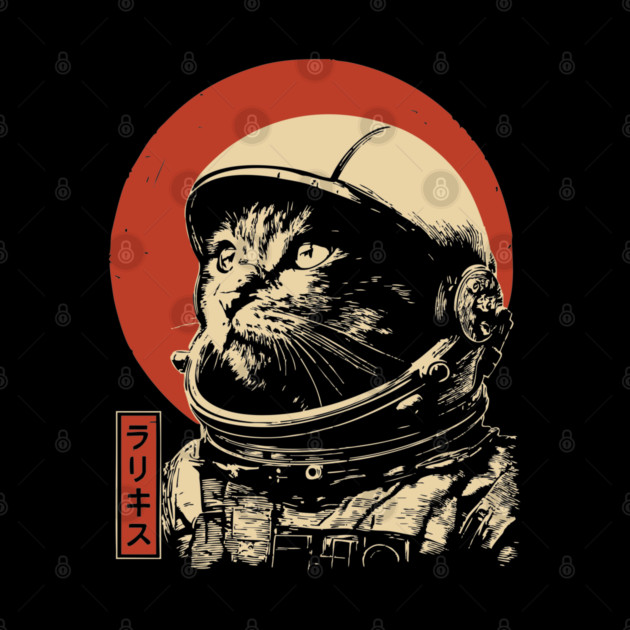 Cosmic Cat Astronaut Portrait by TuncGK