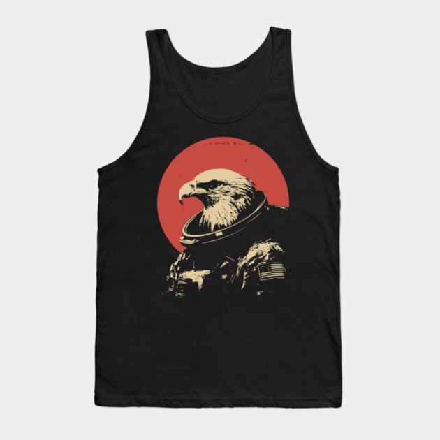 Patriotic Space Eagle Astronaut Tank Top by TuncGK