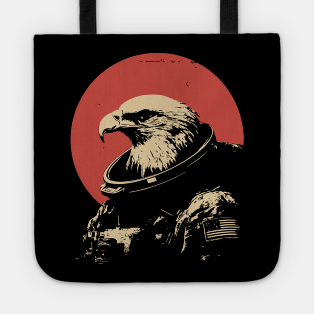 Patriotic Space Eagle Astronaut Tote by TuncGK