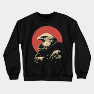 Patriotic Space Eagle Astronaut Crewneck Sweatshirt
