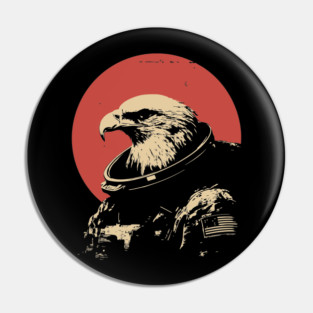 Patriotic Space Eagle Astronaut Pin