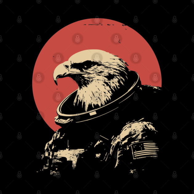 Patriotic Space Eagle Astronaut by TuncGK