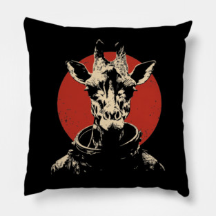 High Orbit Giraffe Astronaut Pillow
