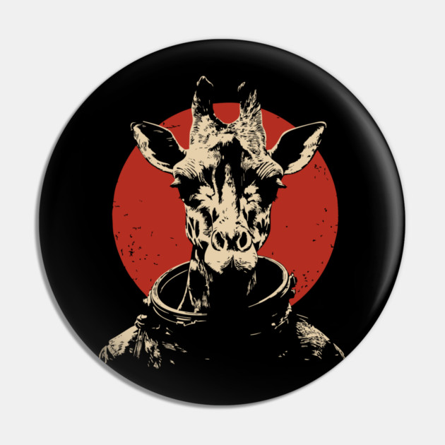 High Orbit Giraffe Astronaut Pin by TuncGK