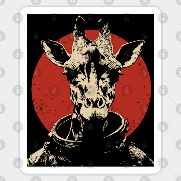 High Orbit Giraffe Astronaut Sticker by TuncGK
