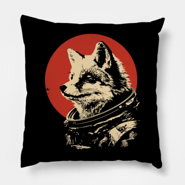 Sly Fox Astronaut in Space Pillow by TuncGK