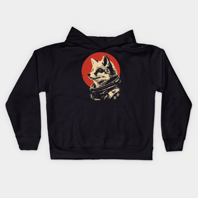 Sly Fox Astronaut in Space Kids Hoodie by TuncGK
