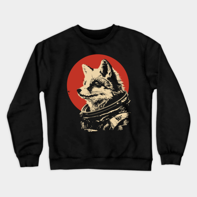 Sly Fox Astronaut in Space Crewneck Sweatshirt by TuncGK