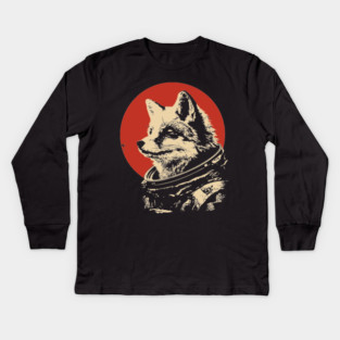 Sly Fox Astronaut in Space Kids Long Sleeve T-Shirt
