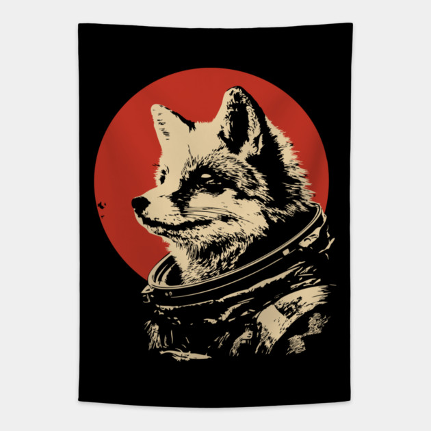 Sly Fox Astronaut in Space Tapestry by TuncGK