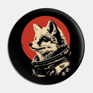 Sly Fox Astronaut in Space Pin