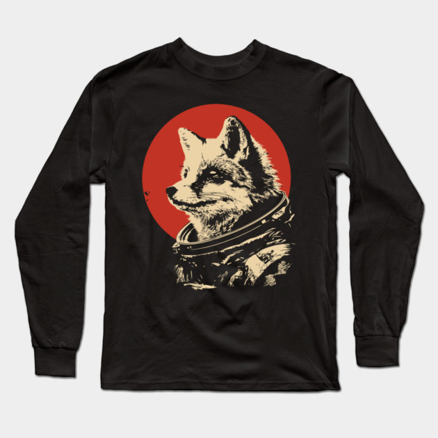 Sly Fox Astronaut in Space Long Sleeve T-Shirt by TuncGK