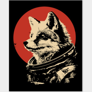 Sly Fox Astronaut in Space Posters and Art