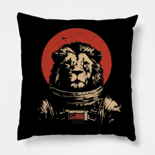 King of the Cosmos Lion Astronaut Pillow