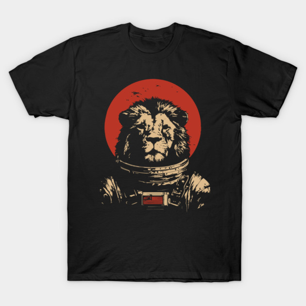 King of the Cosmos Lion Astronaut T-Shirt by TuncGK