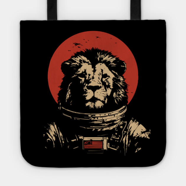 King of the Cosmos Lion Astronaut Tote by TuncGK