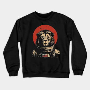 King of the Cosmos Lion Astronaut Crewneck Sweatshirt