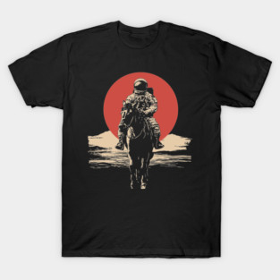 Cosmic Cowboy Astronaut Horse Rider T-Shirt