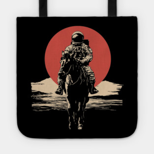 Cosmic Cowboy Astronaut Horse Rider Tote