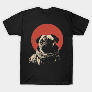 Cosmic Wrinkles Pug Astronaut T-Shirt