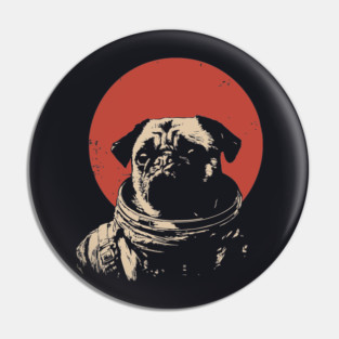 Cosmic Wrinkles Pug Astronaut Pin