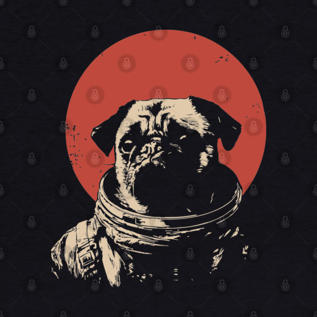 Cosmic Wrinkles Pug Astronaut by TuncGK