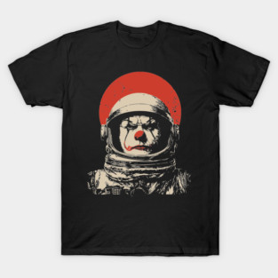 Creepy Cosmic Clown Astronaut T-Shirt