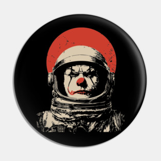 Creepy Cosmic Clown Astronaut Pin