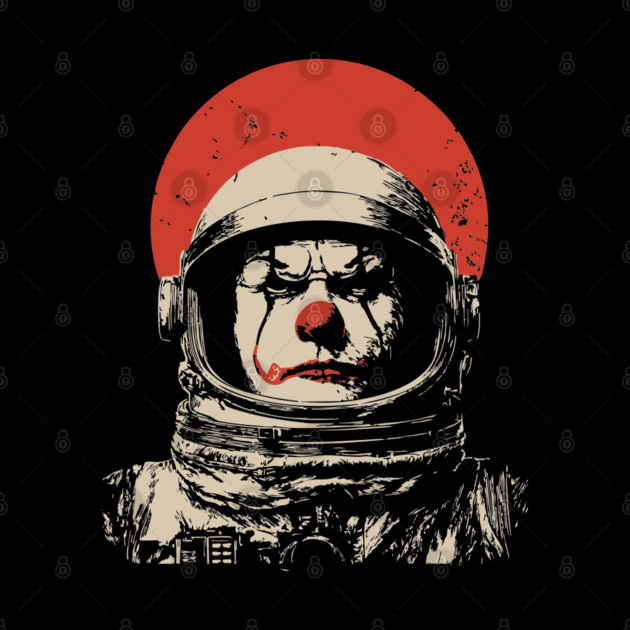 Creepy Cosmic Clown Astronaut by TuncGK