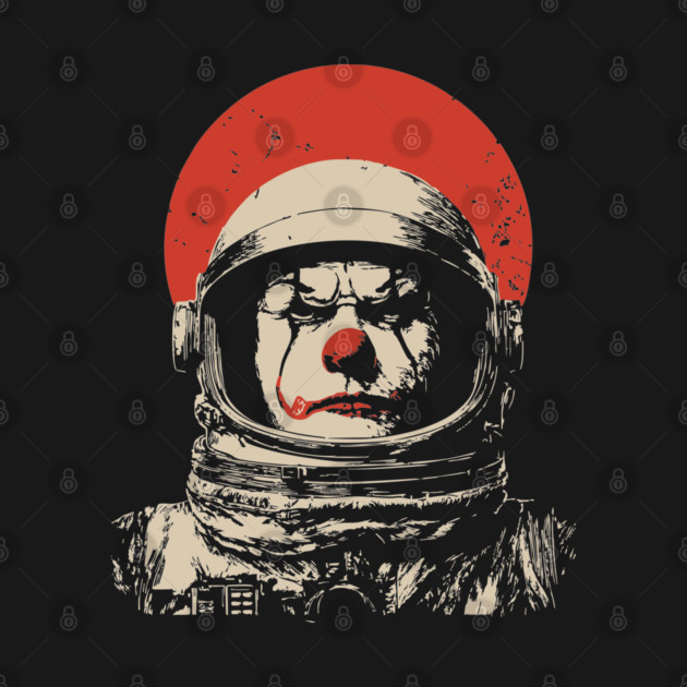 Creepy Cosmic Clown Astronaut by TuncGK