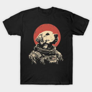 Cosmic Good Boy Retriever Astronaut T-Shirt