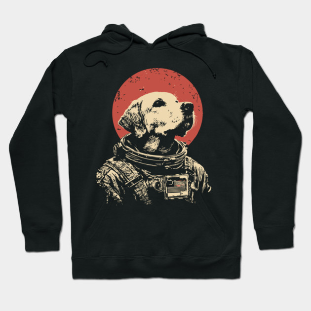 Cosmic Good Boy Retriever Astronaut Hoodie by TuncGK