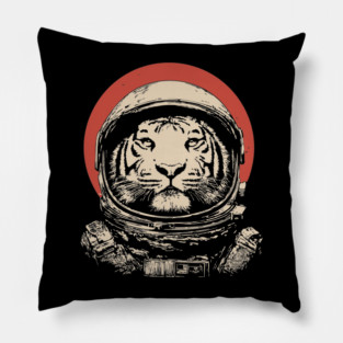Stellar Stripes Tiger Astronaut Pillow
