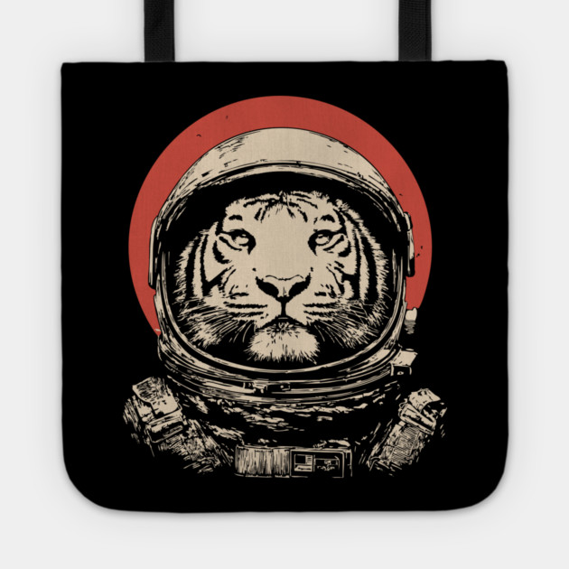 Stellar Stripes Tiger Astronaut Tote by TuncGK