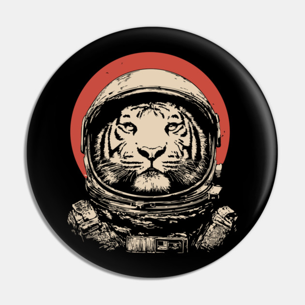 Stellar Stripes Tiger Astronaut Pin by TuncGK