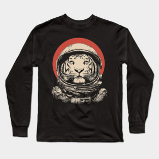 Stellar Stripes Tiger Astronaut Long Sleeve T-Shirt