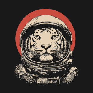 Stellar Stripes Tiger Astronaut T-Shirt