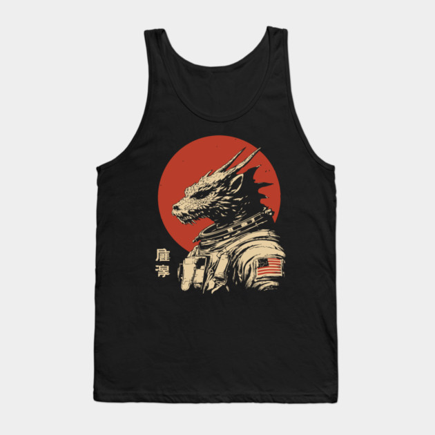 Galactic Dragon Astronaut Warrior Tank Top by TuncGK