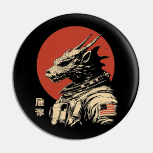 Galactic Dragon Astronaut Warrior Pin