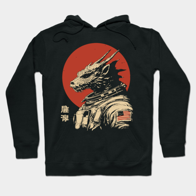 Galactic Dragon Astronaut Warrior Hoodie by TuncGK