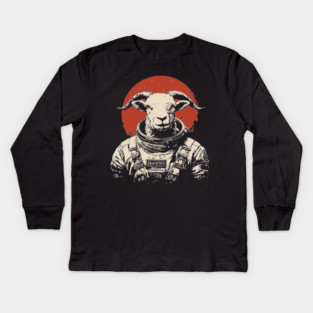 The G.O.A.T. Astronaut Kids Long Sleeve T-Shirt