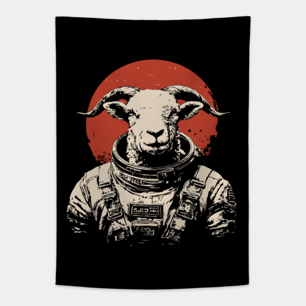 The G.O.A.T. Astronaut Tapestry by TuncGK