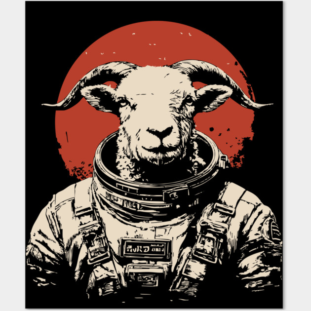 The G.O.A.T. Astronaut Wall Art by TuncGK